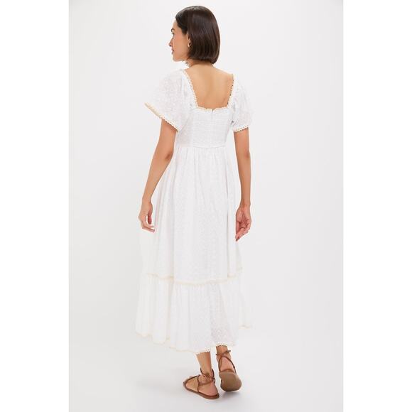POMANDER PLACE Dainty Eyelet Holley Dress Size L NWT Retail $188 Tuckernuck - Picture 2 of 8